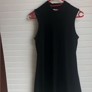 Cassini women’s black sleeves velour midi dress size 8